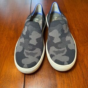 Rothy's The Original Slip‎ On Sneaker Gray Black Camo Size 6